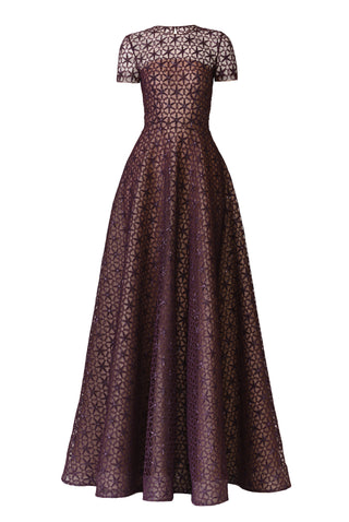 CORDING CAP SLEEVE GOWN