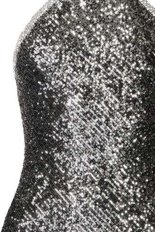 OMBRE HALTER STRETCH SEQUIN GOWN WITH CRYSTAL TRIM