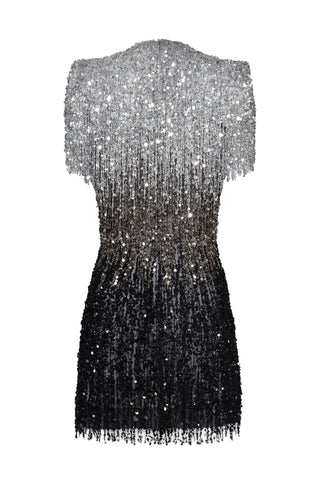 OMBRE SEQUIN FRINGE DRESS