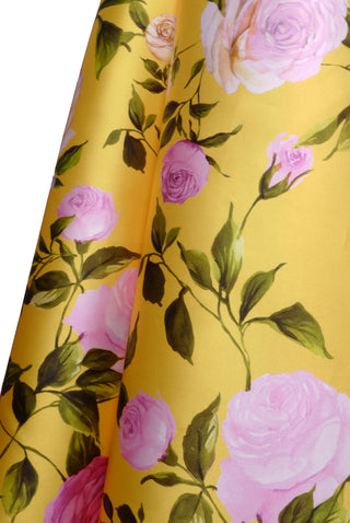 FLORAL PRINTED STRAPLESS DRESS