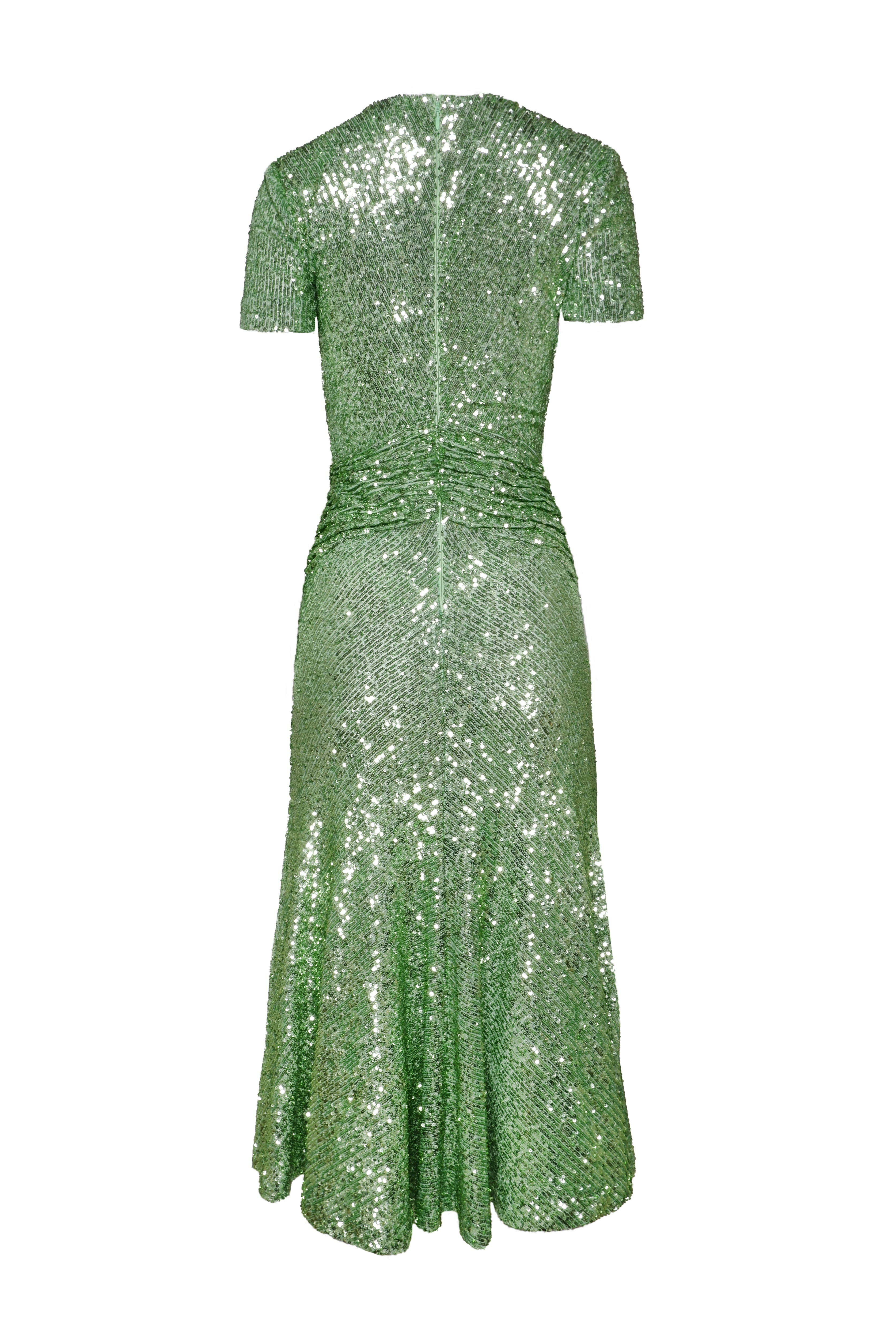 naeem khan sequin dress Sequined stretch-tulle gown - gold