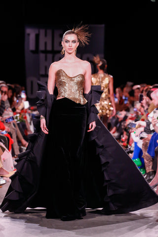 Naeem Khan Crystal Glass and Swarovski Gown - District 5 Boutique